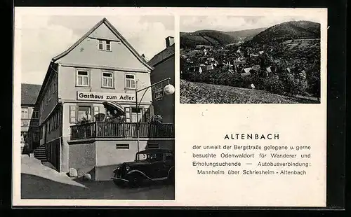 AK Altenbach /Odenwald, Gasthaus zum Adler, Karl Fitzer