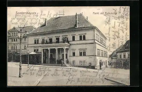 AK Sondershausen, Markt am Rathskeller