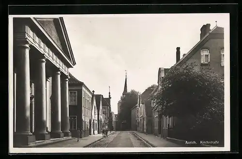 AK Aurich, Blick in die Kirchstrasse