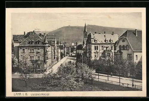 AK Lahr i. B., Blick auf die Luisenstrasse