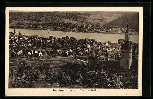 AK Hönningen /Rhein, Teilansicht mit Schloss