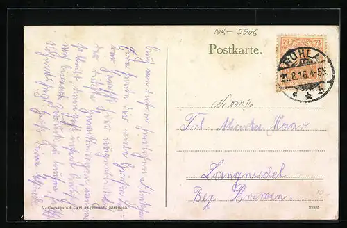 AK Ruhla, Ansicht untere Stadt