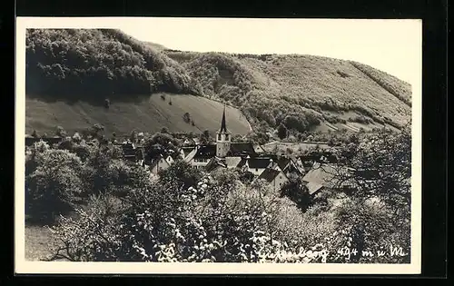 AK Gutenberg, Teilansicht mit Kirche