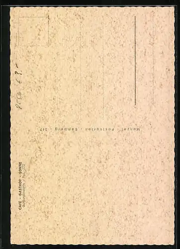 AK Gössweinstein, Cafe-Gasthof Sonne