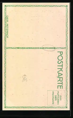 Künstler-AK Zürich, Abendstimmung am Peterhof