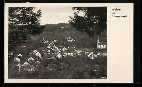 AK Weizen /Schwarzwald, Generalansicht des Ortes