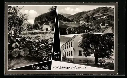 AK Wagensteig /Schwarzwald, Gasthaus z. Hirschen, Inh. Friedrich Dold