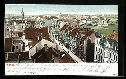 AK Wanne, Blick über die Dächer des Ortes