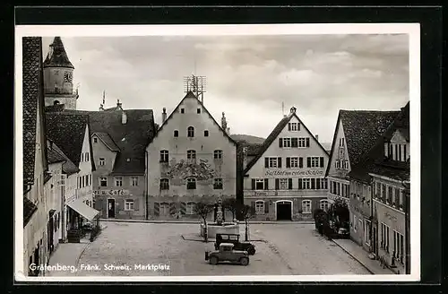 AK Gräfenberg /Fränk. Schweiz, Marktplatz mit Gasthof zum roten Ochsen