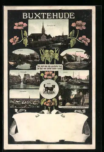 AK Buxtehude, Schleuse, Hafen, Angestrasse, Este
