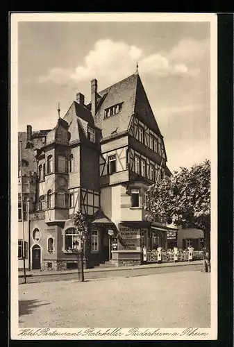 AK Rüdesheim a. Rhein, Hotel Restaurant Ratskeller