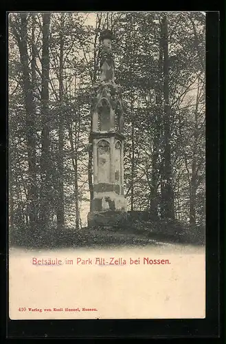 AK Nossen, Betsäule im Park Alt-Zella