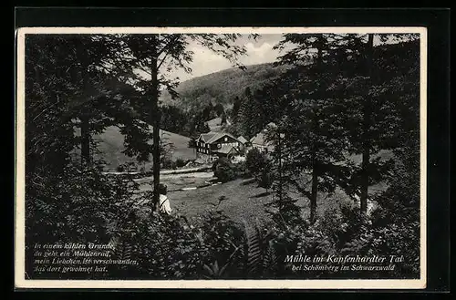 AK Schömberg /Schwarzwald, Mühle im Kapfenhardter Tal