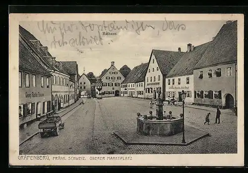 AK Gräfenberg, Fränk. Schweiz, Oberer Marktplatz