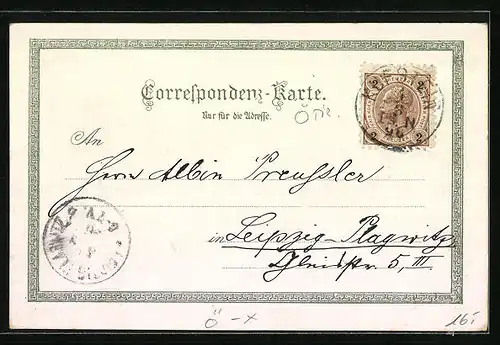 Lithographie Kufstein, Ortsansicht aus der Vogelschau