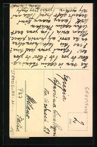 AK Strassburg-Neudorf, Marienstrasse, Villenstrasse