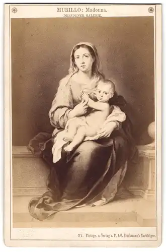 Fotografie F. & O. Brockmann`s Nachfolger, Dresden, Gemälde: Madonna, nach Murillo