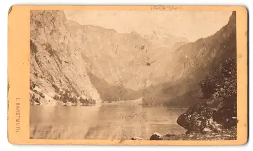 Fotografie Ludwig Hartmuth, Salzburg, Ansicht Obersee, Blick auf den See mit Alpenpanorama