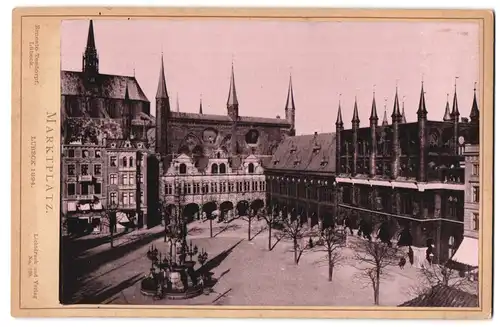 Fotografie Ernesto Tesdorpf, Lübeck, Ansicht Lübeck, Blick auf den Marktplatz