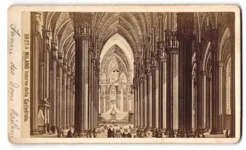 Fotografie Giacomo Brogi, Florence, Ansicht Milano, Interno della Cattedrale