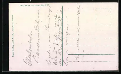 AK Gruppe junger Frauen in hessischer Tracht