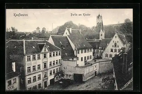 AK Kaufbeuren, Partie am Kloster aus der Vogelschau