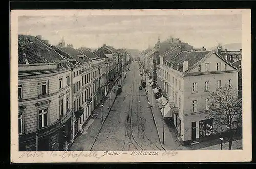 AK Aachen, Blick in die Hochstrasse