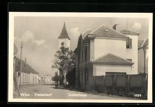 AK Probstdorf, Strassenpartie mit Doktorhaus