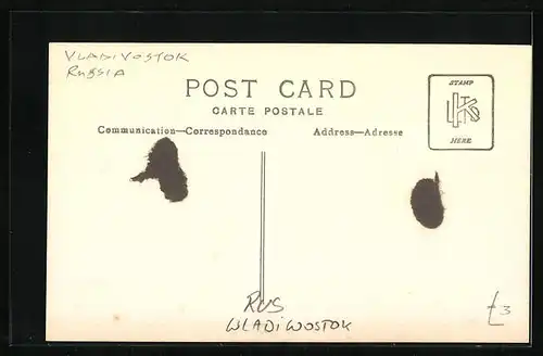 AK Wladiwostok, Ortsansicht aus der Vogelschau