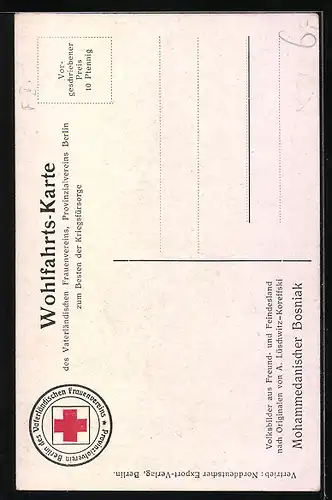 Künstler-AK Mohammedanischer Bosniak in Volkstracht