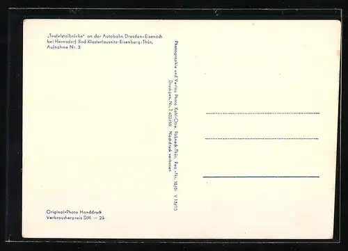 AK Hermsdorf /Thür., Teufelstalbrücke der Autobahn