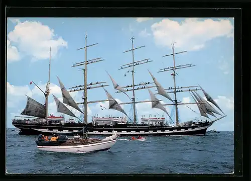 AK Segelschiff Kruzenshtern, Viermastbark der Sowjetunion