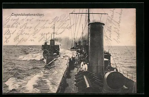 AK Torpedoboote beim Manöver