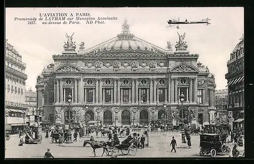 AK Paris, Promenade de Latham sur Monoplan Antoinette