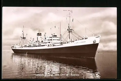 AK Handelsschiff TSS City of London in Fahrt