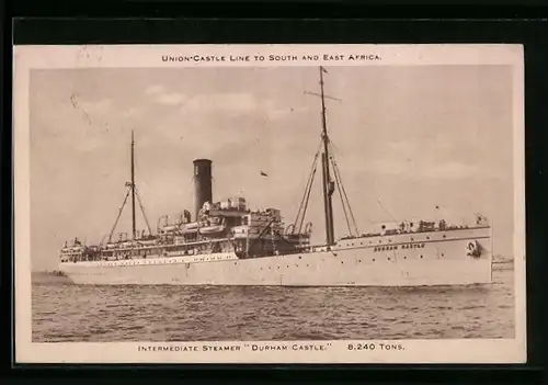 AK Passagierschiff Durham Castle, Union-Castle Line