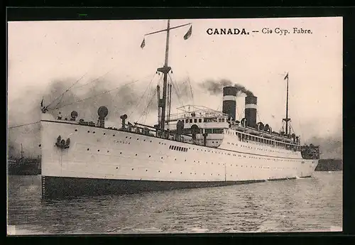 AK Passagierschiff Canada, Paquebot de la Cie Cyprien Fabre