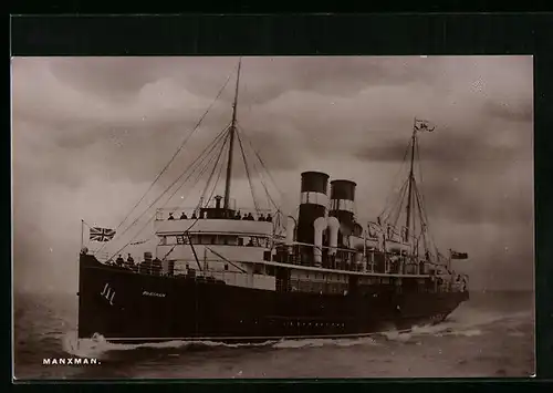 AK Passagierschiff Manxman auf See