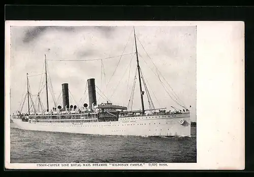 AK Passagierschiff Kildonan Castle, Union-Castle Line Royal Mail Steamer