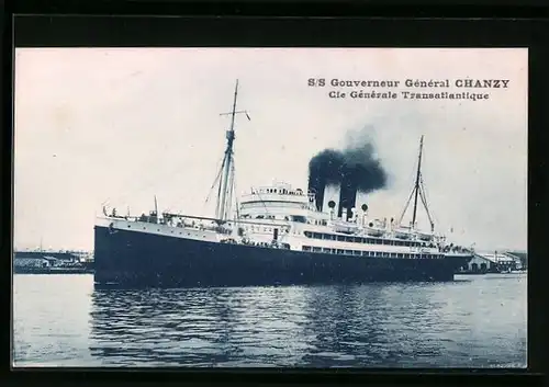AK Passagierschiff S. S. Gouverneur-General Chanzy in Fahrt