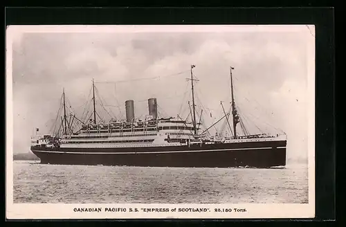 AK Passagierschiff SS Empress of Scotland, Canadian Pacific