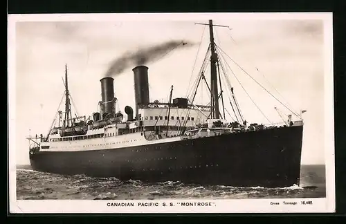 AK Passagierschiff SS Montrose, Canadian Pacific