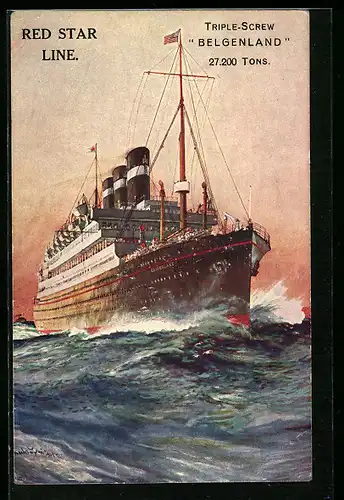 AK Passagierschiff Belgenland der Red Star Line