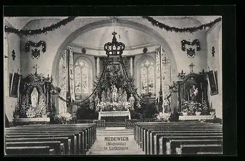 AK Medewich, Innenansicht eines Gotteshauses