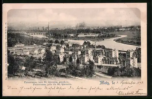 AK Metz, Panorama von St. Quentin gesehen