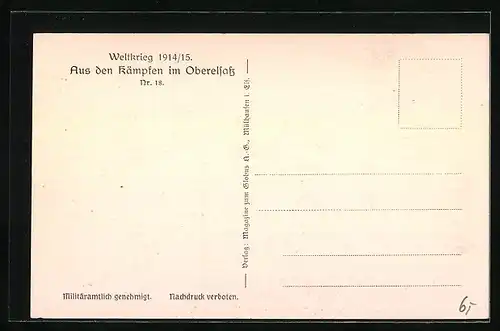 AK Sennheim, Totalansicht von 1915