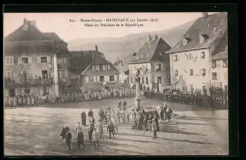 AK Massevaux, Haute-Alsace, Visite du Président de la République