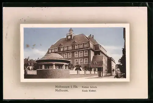 AK Mülhausen i. Els., Blick auf die Kleber Schule