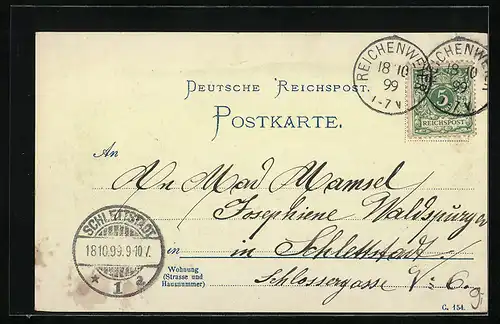 AK Reichenweier, Blick auf den Ort