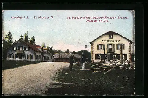 AK Markirch i. E., St. Marie a. M., St. Diedler Höhe, Deutsch-Französ. Grenze